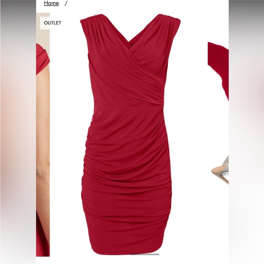 NWT VENUS ruched red dress